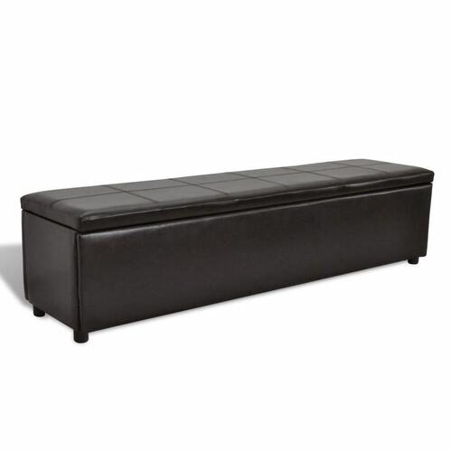 Opbevaringsbænk 168x44x44 cm brun