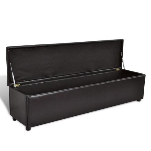 Opbevaringsbænk 168x44x44 cm brun