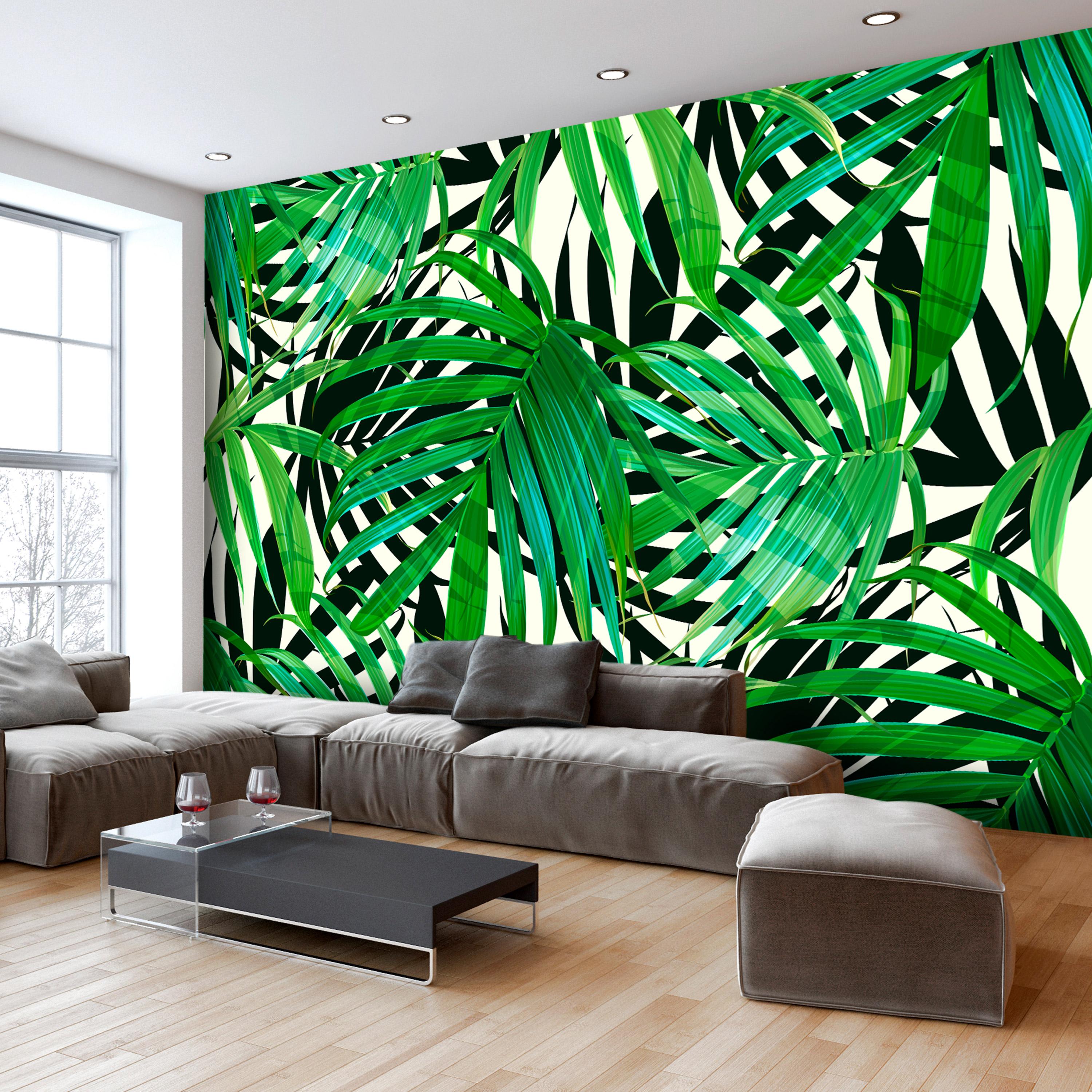 Fototapet - Tropical Leaves - 196 x 140 cm - Selvklæbende