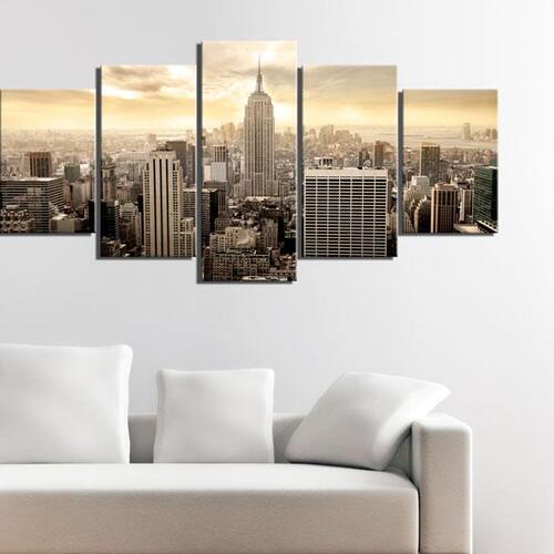 Billede - New York and sunrise