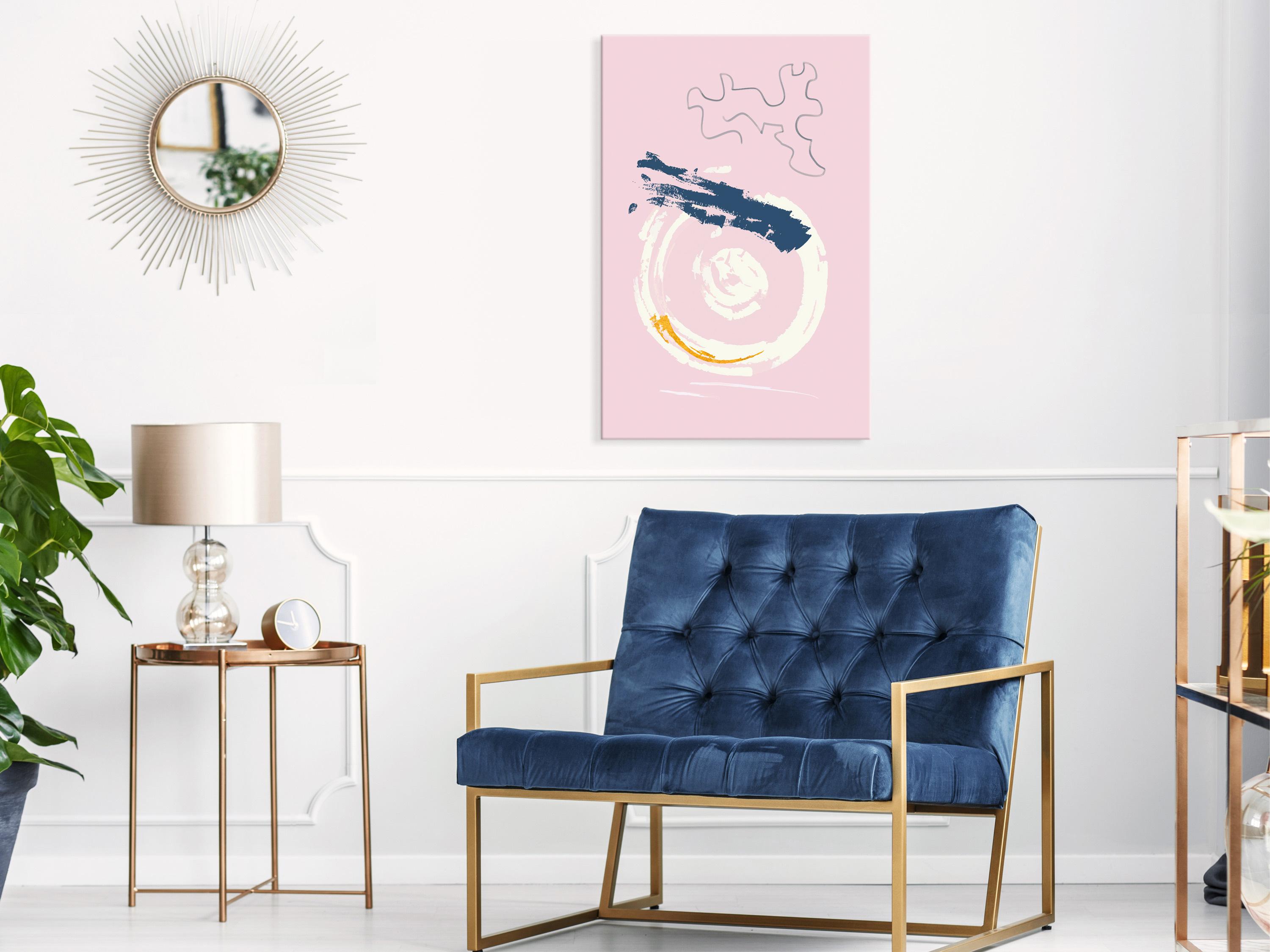 Billede - Pink Accent (1 Part) Vertical - 60 x 90 cm - Standard
