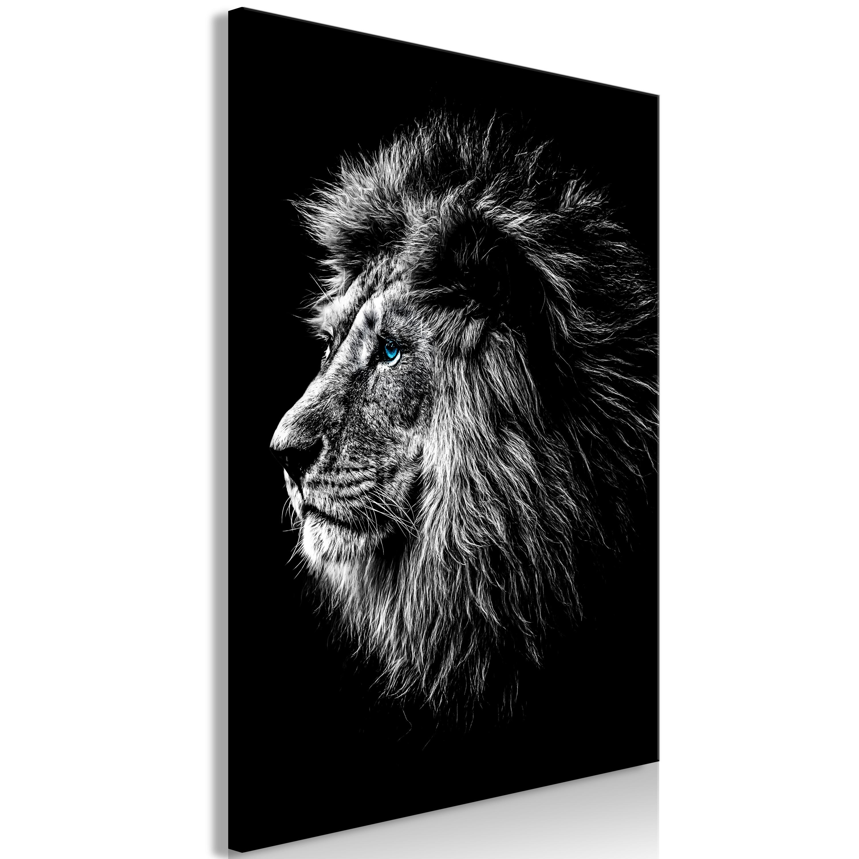 Billede - Blue-eyed Lion (1 Part) Vertical - 60 x 90 cm - Premium Print