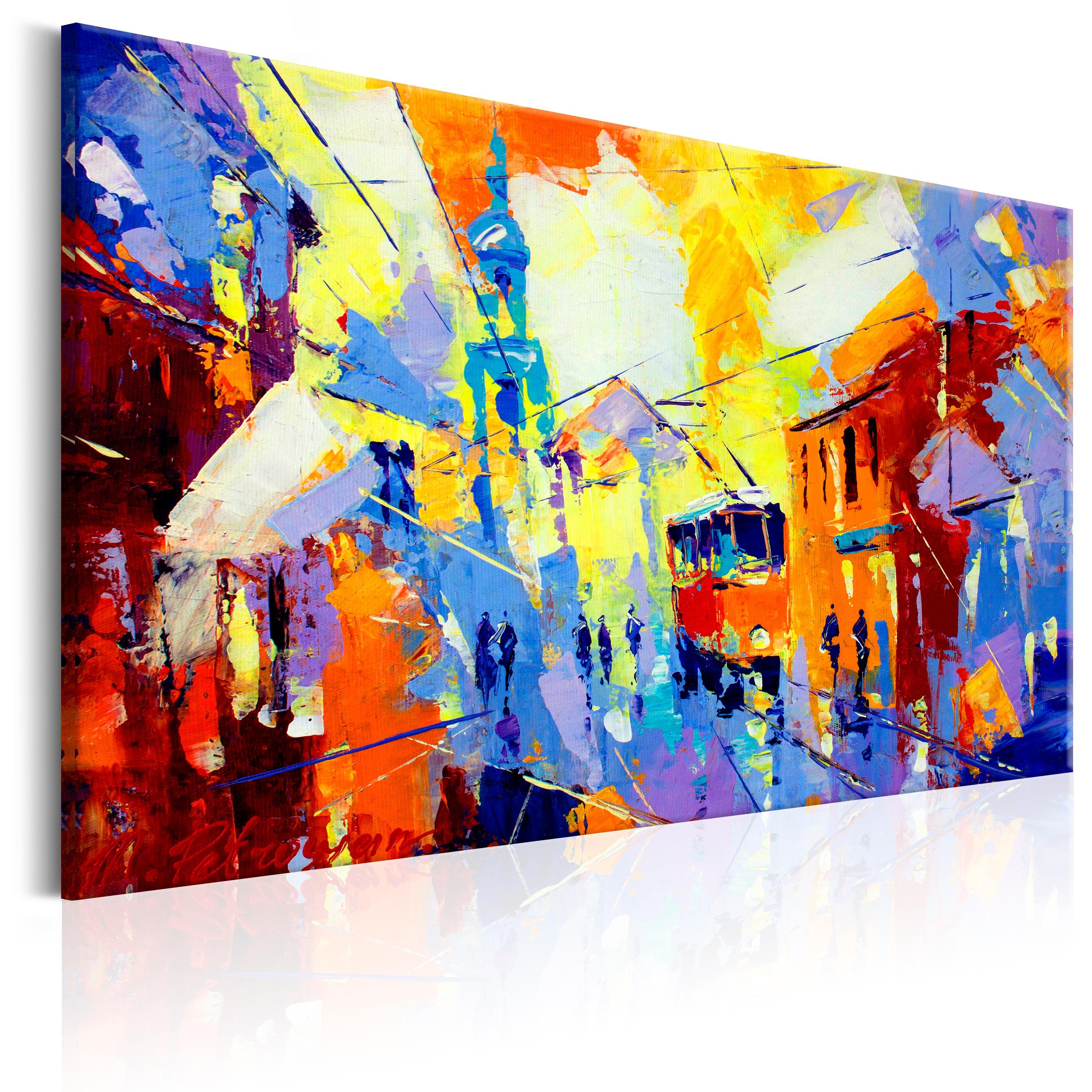 Billede - Colours of the City - 120 x 80 cm - Standard