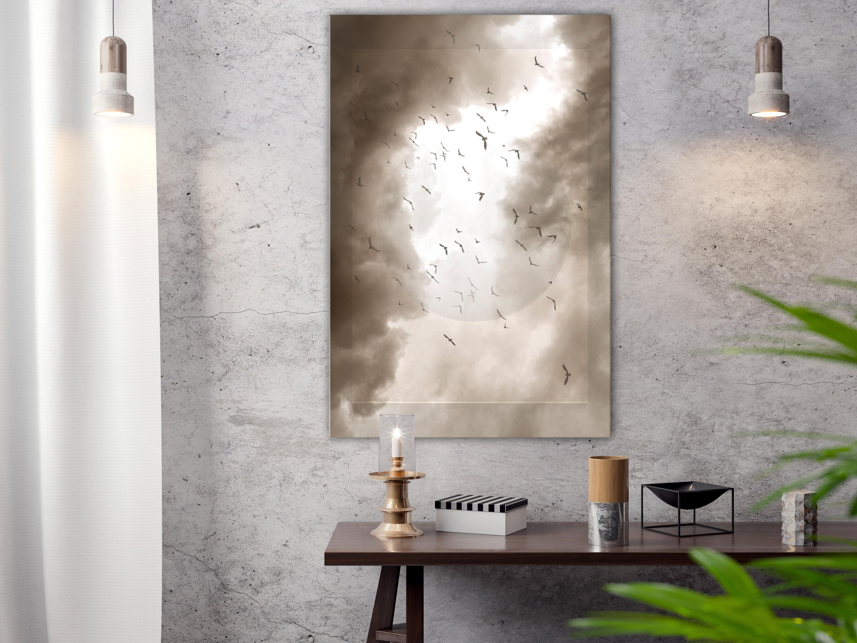 Billede - Birds in the Clouds (1 Part) Vertical - 60 x 90 cm - Standard