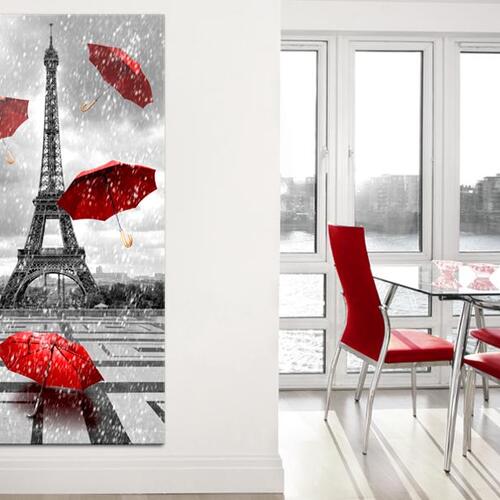 Billede - Paris: Red Umbrellas