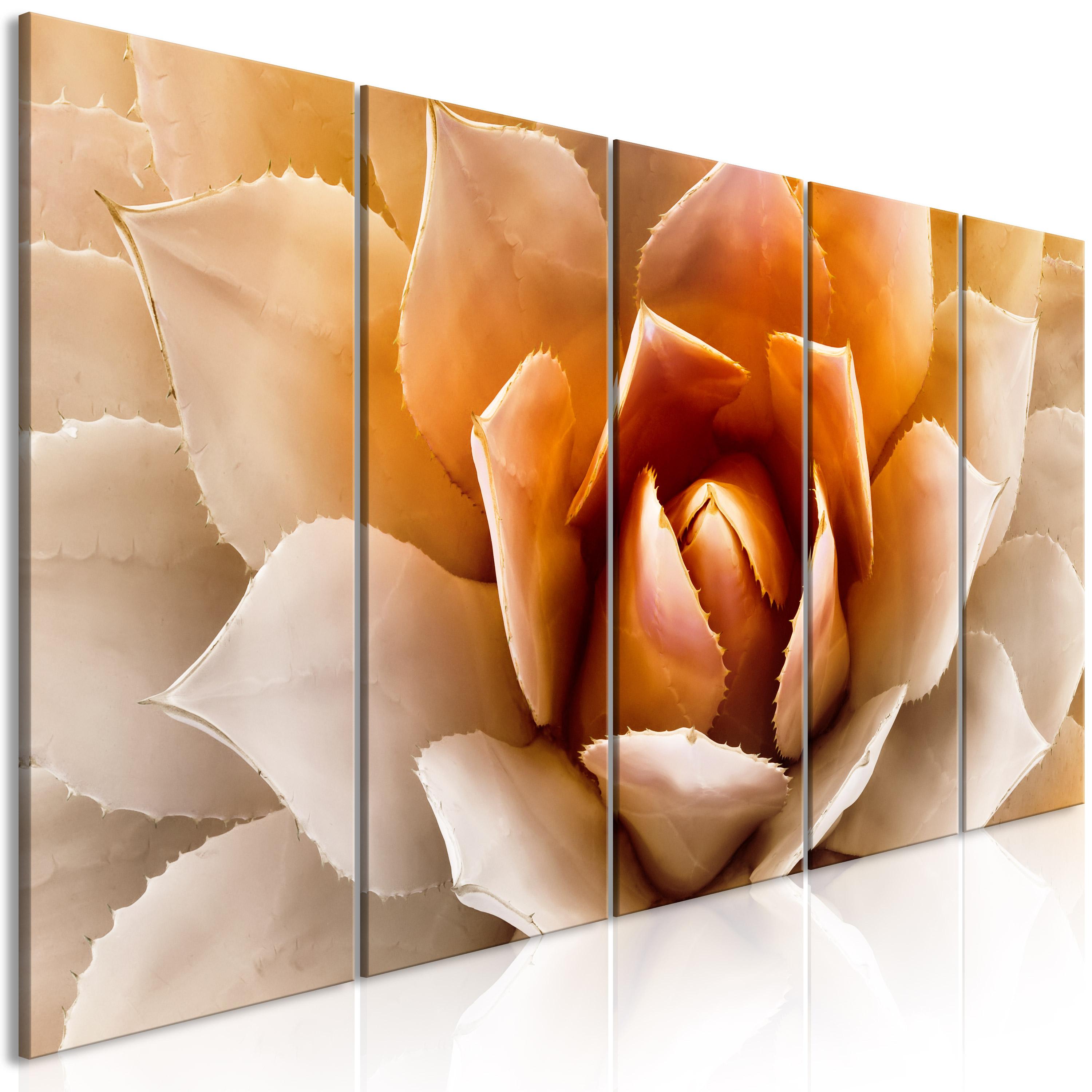 Billede - Agave (5 dele) Narrow Orange - 225 x 90 cm - Premium Print