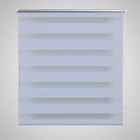 Rullegardin i zebradesign 40 x 100 cm hvid