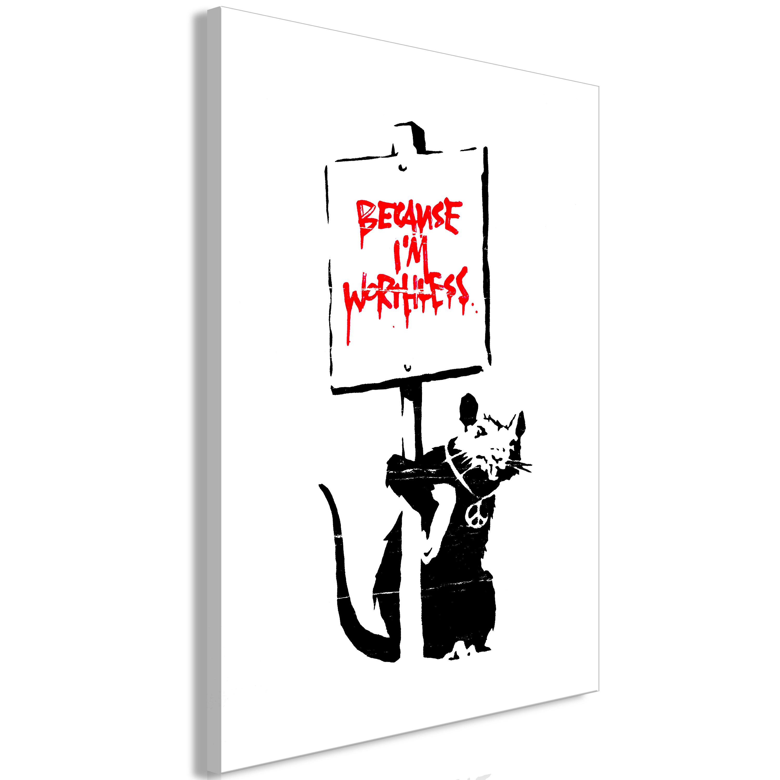 Billede - Because I'm Worthless (1 Part) Vertical - 80 x 120 cm - Premium Print