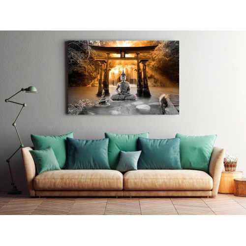 Billede - Buddha Smile (1 Part) Wide Orange
