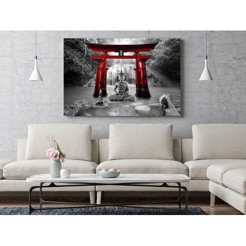 Billede - Buddha Smile (1 Part) Wide Red