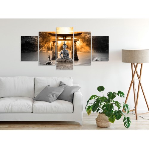 Billede - Buddha Smile (5 dele) Wide Orange