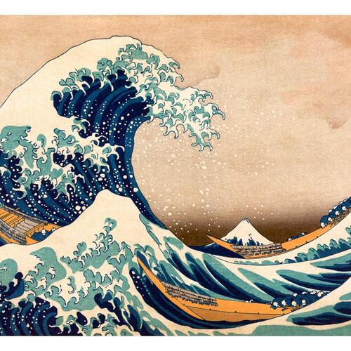 Fototapet - Hokusai: The Great Wave off Kanagawa (Reproduction)