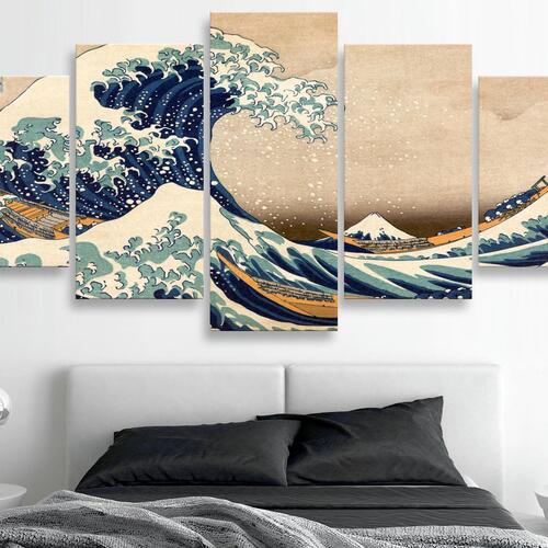 Billede - The Great Wave off Kanagawa (5 dele) Wide