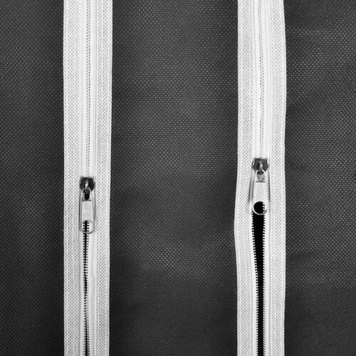 Stofklædeskab med rum og stænger 45 x 150 x 176 cm sort