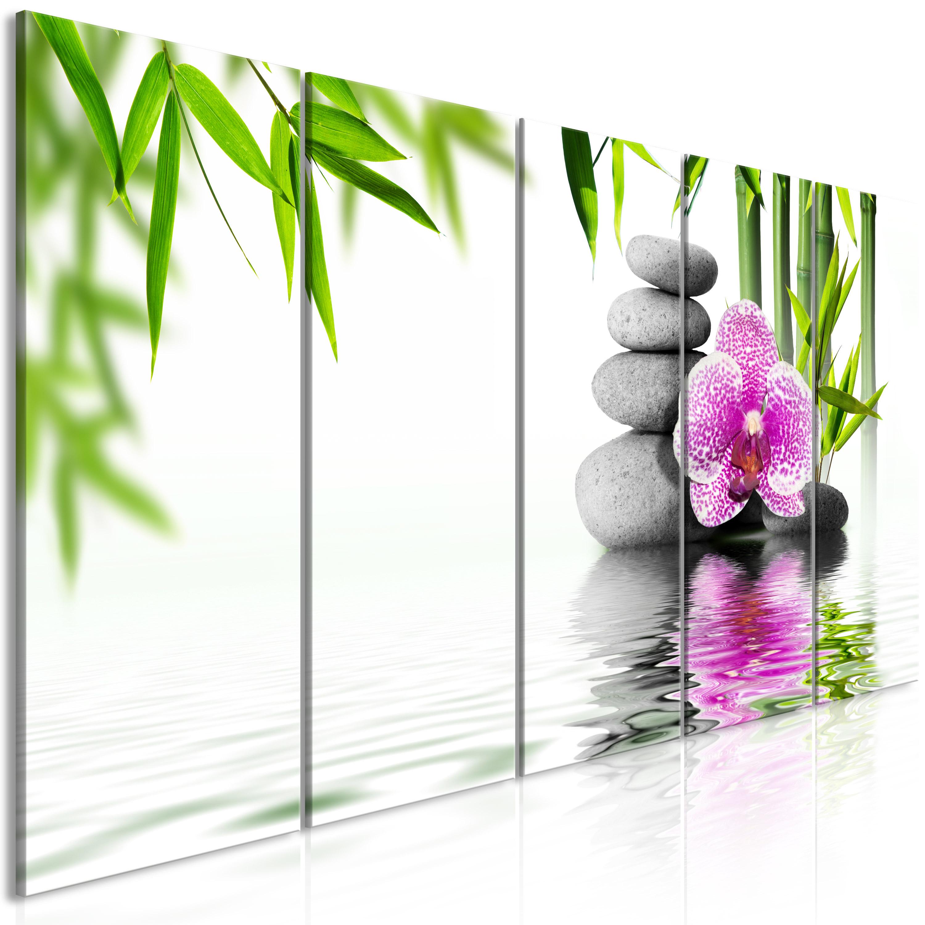 Billede - Water Garden (5 dele) Narrow - 225 x 90 cm - Premium Print