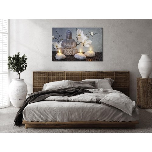 Billede - Buddha and Stones (1 Part) Wide