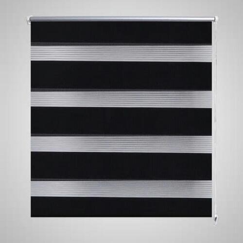 Rullegardin i zebradesign 50 x 100 cm sort