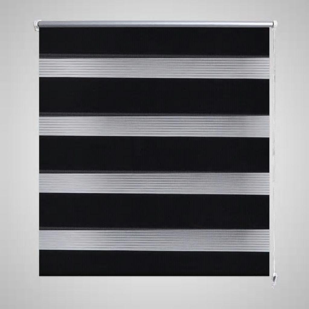 Rullegardin i zebradesign 50 x 100 cm sort