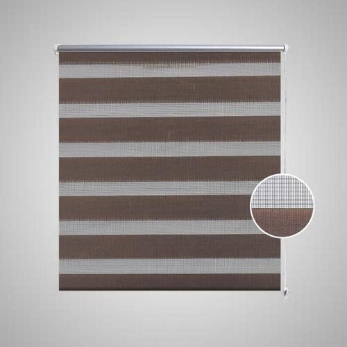 Rullegardin i zebradesign 50 x 100 cm kaffefarvet