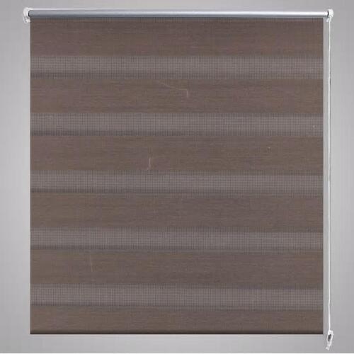 Rullegardin i zebradesign 50 x 100 cm kaffefarvet