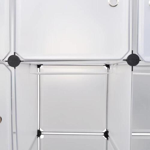 Modulskab med 14 rum hvid 37x146x180,5 cm