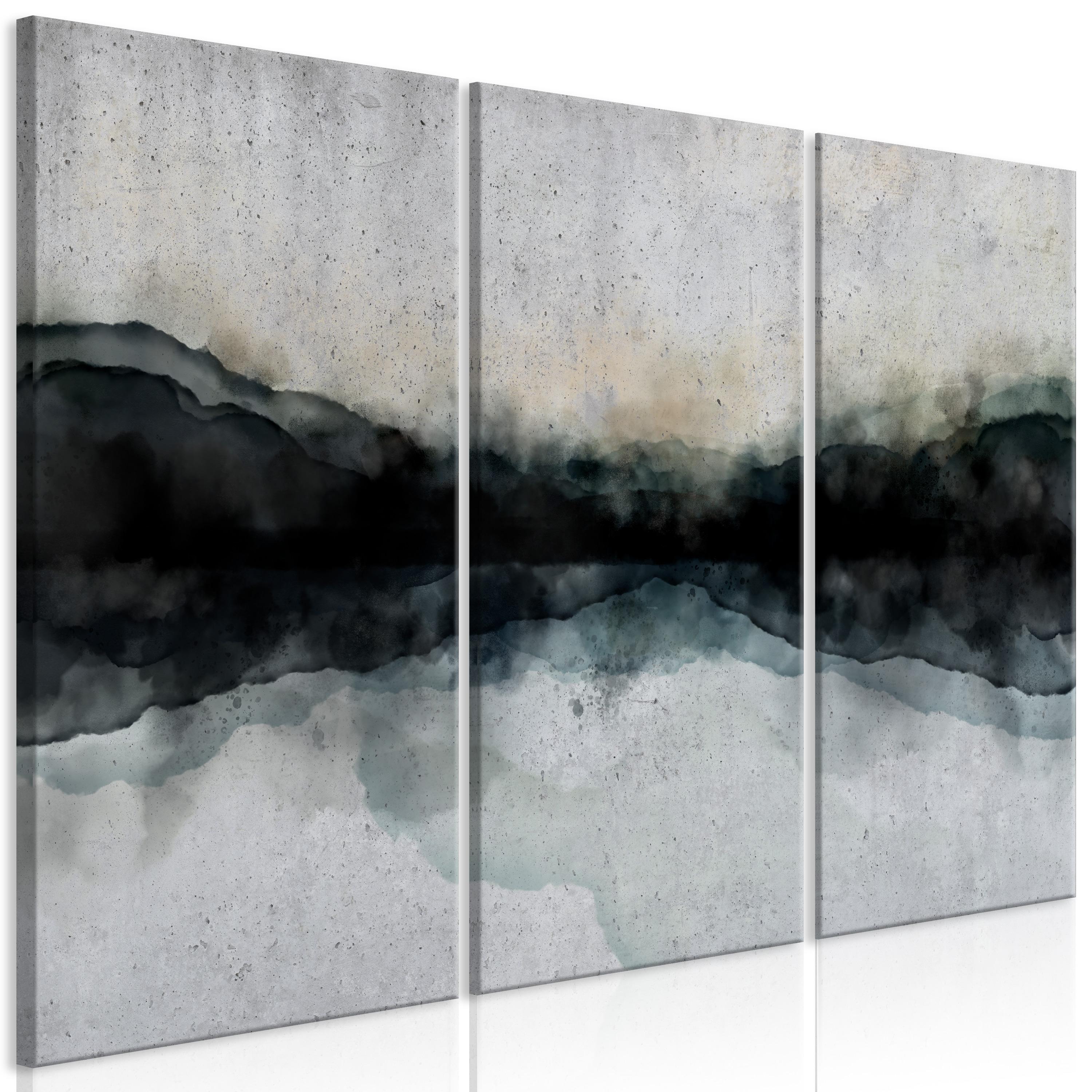 Billede - Mountain Surface of the Lake (3 dele) - 90 x 60 cm - Premium Print