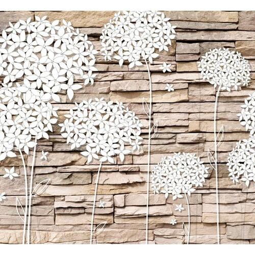 Fototapet - Flowers on the Stone