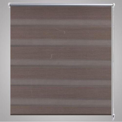 Rullegardin i zebradesign 60 x 120 cm kaffefarvet