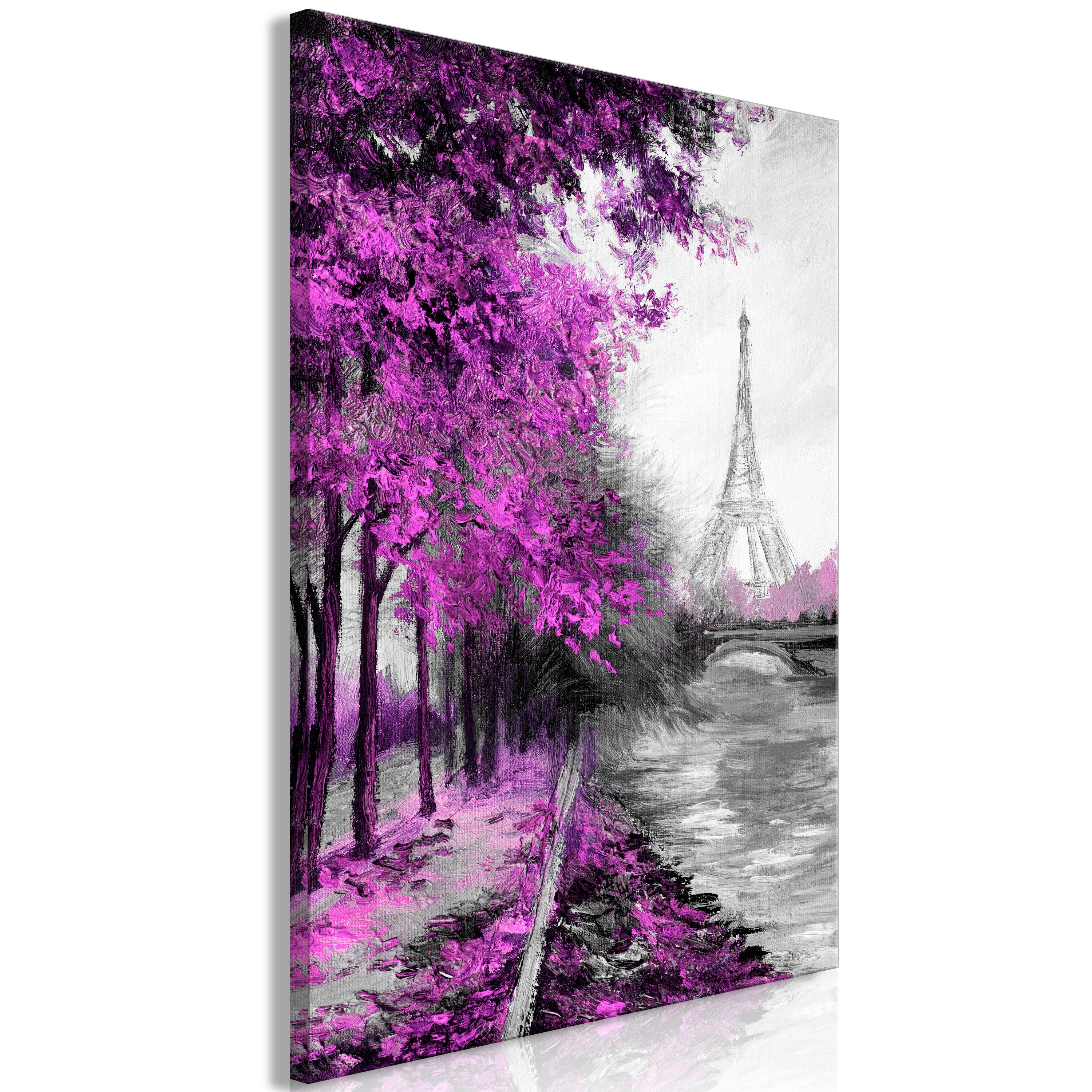 Billede - Paris Channel (1 Part) Vertical Pink - 20 x 30 cm - Premium Print