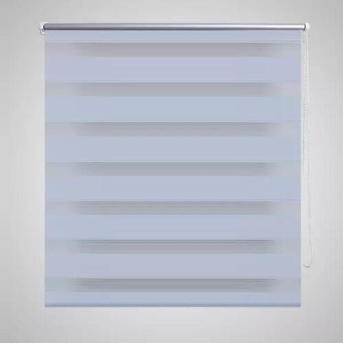Rullegardin i zebradesign 70 x 120 cm hvid