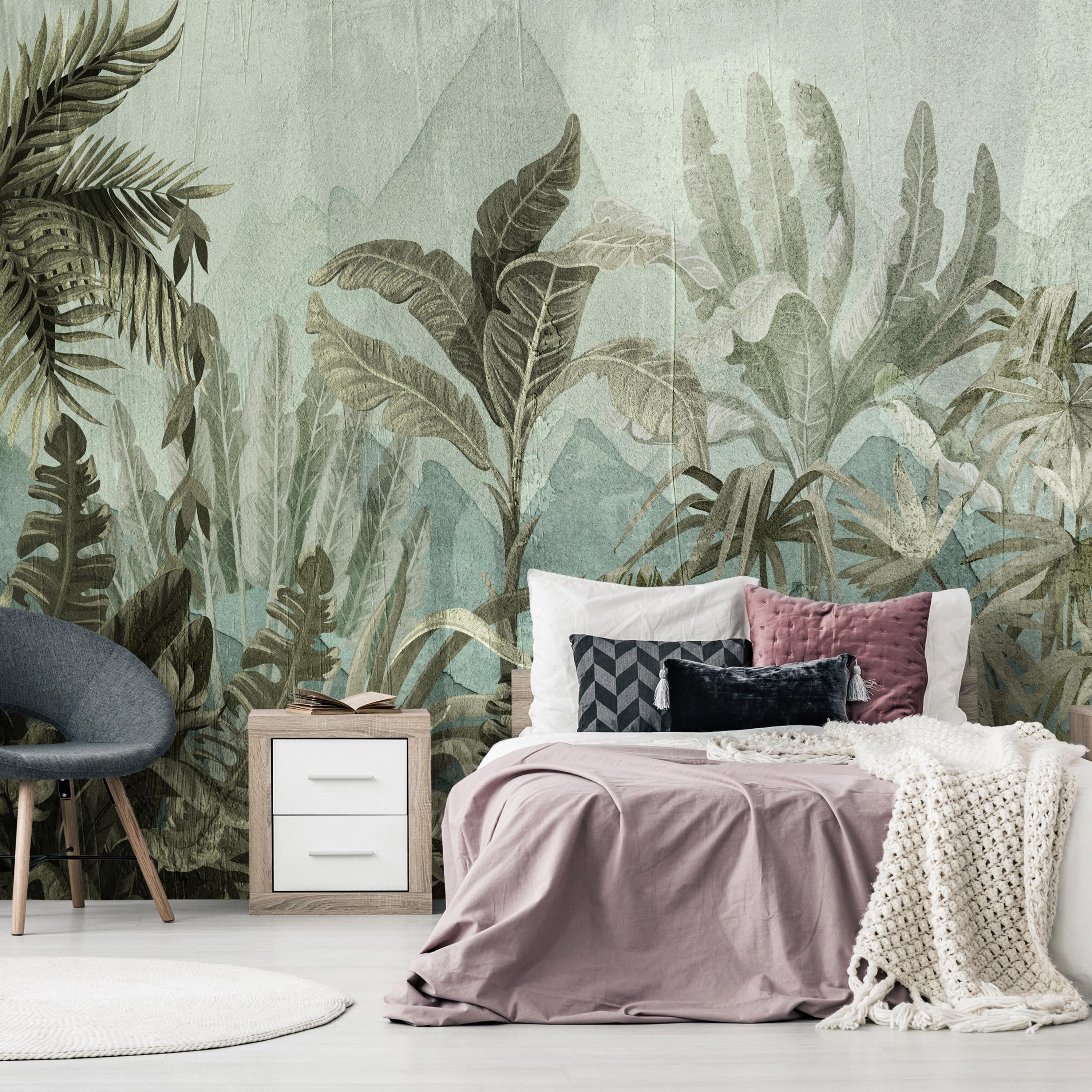 Fototapet - Mountain Jungle - 98 x 70 cm - Selvklæbende