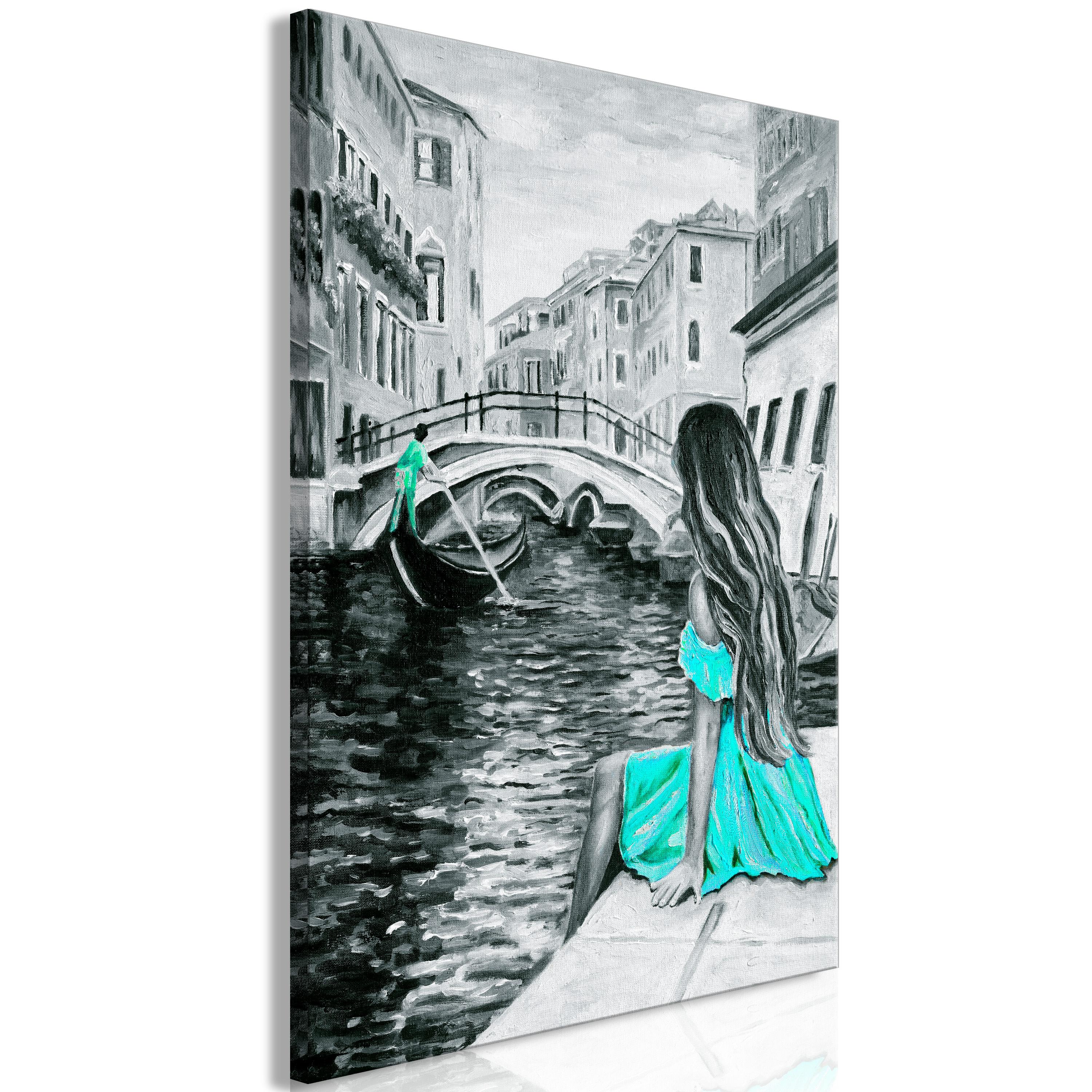 Billede - Far Dreams (1 Part) Vertical Blue - 40 x 60 cm - Premium Print