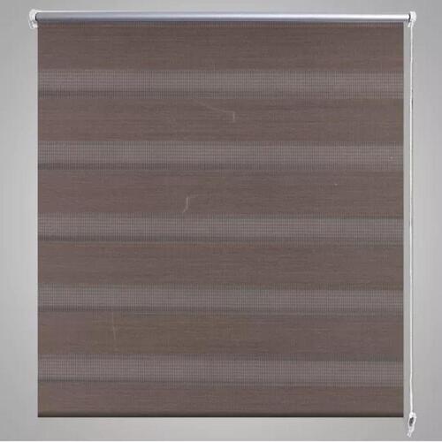 Rullegardin i zebradesign 70 x 120 cm kaffefarvet