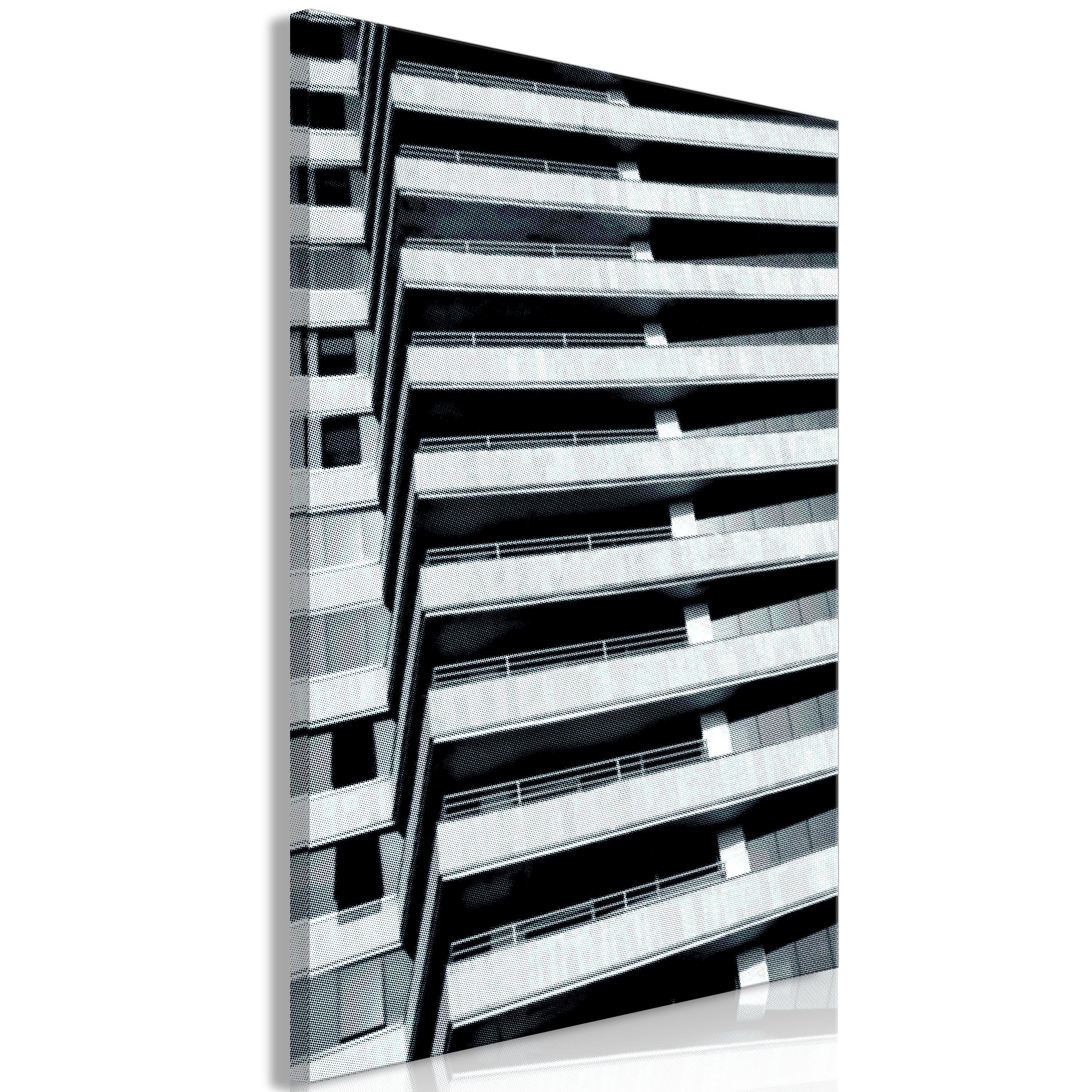 Billede - Architectural Raster (1 Part) Vertical - 40 x 60 cm - På italiensk lærred
