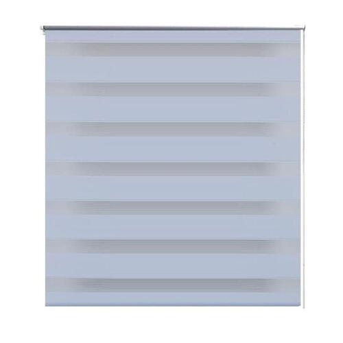 Rullegardin i zebradesign 80 x 150 cm hvid