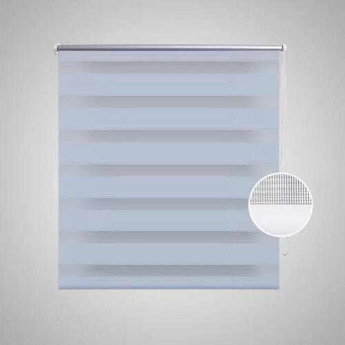 Rullegardin i zebradesign 80 x 150 cm hvid