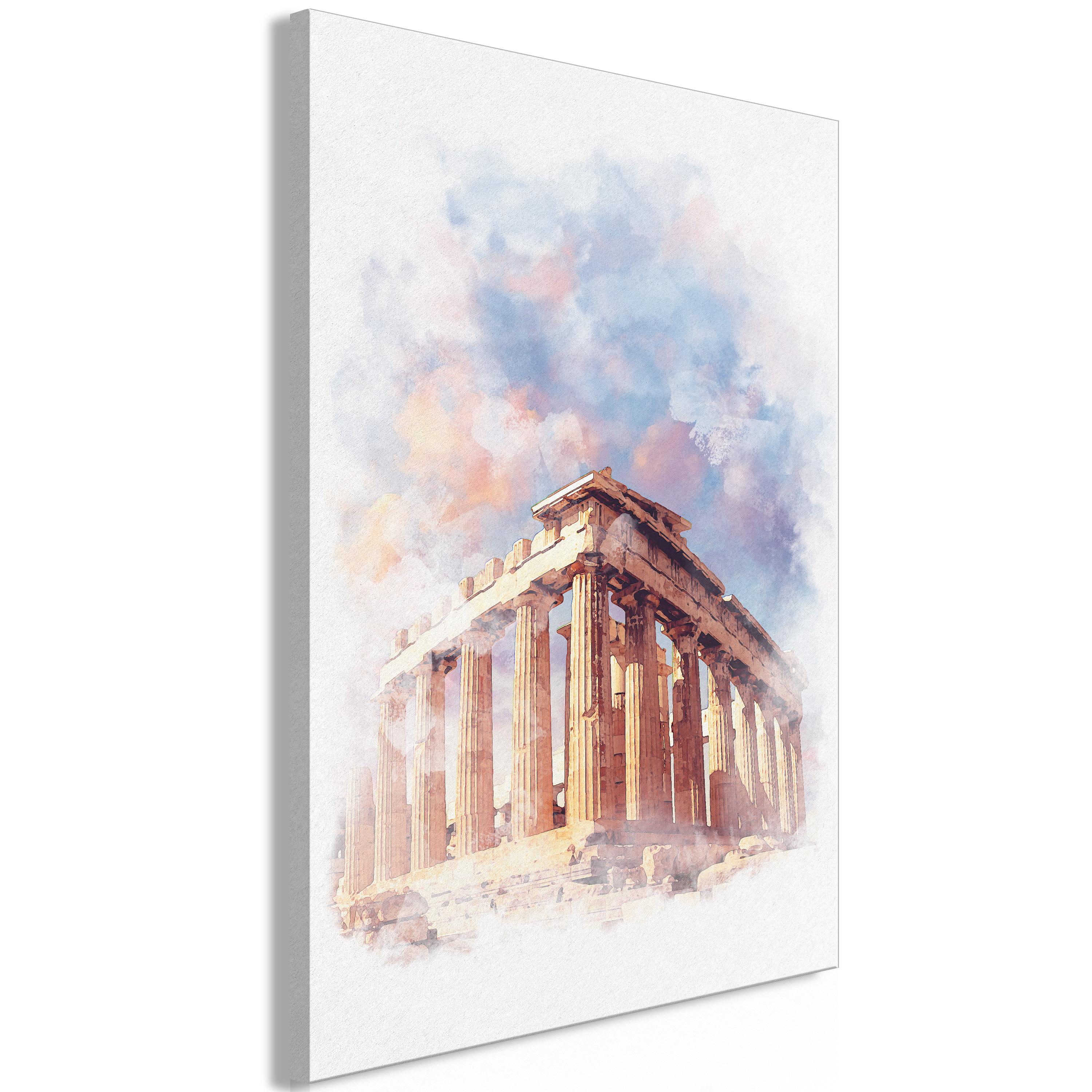 Billede - Painted Parthenon (1 Part) Vertical - 40 x 60 cm - Premium Print