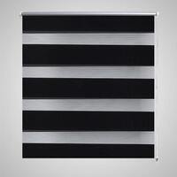 Rullegardin i zebradesign 80 x 150 cm sort