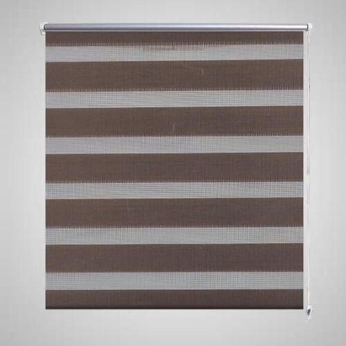 Rullegardin i zebradesign 80 x 150 cm kaffefarvet