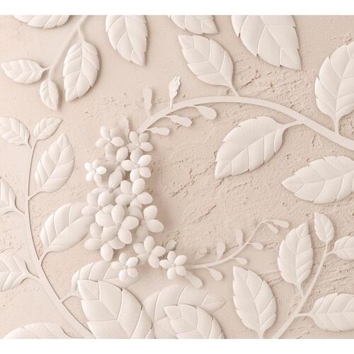 Fototapet - Paper Flowers (Beige)