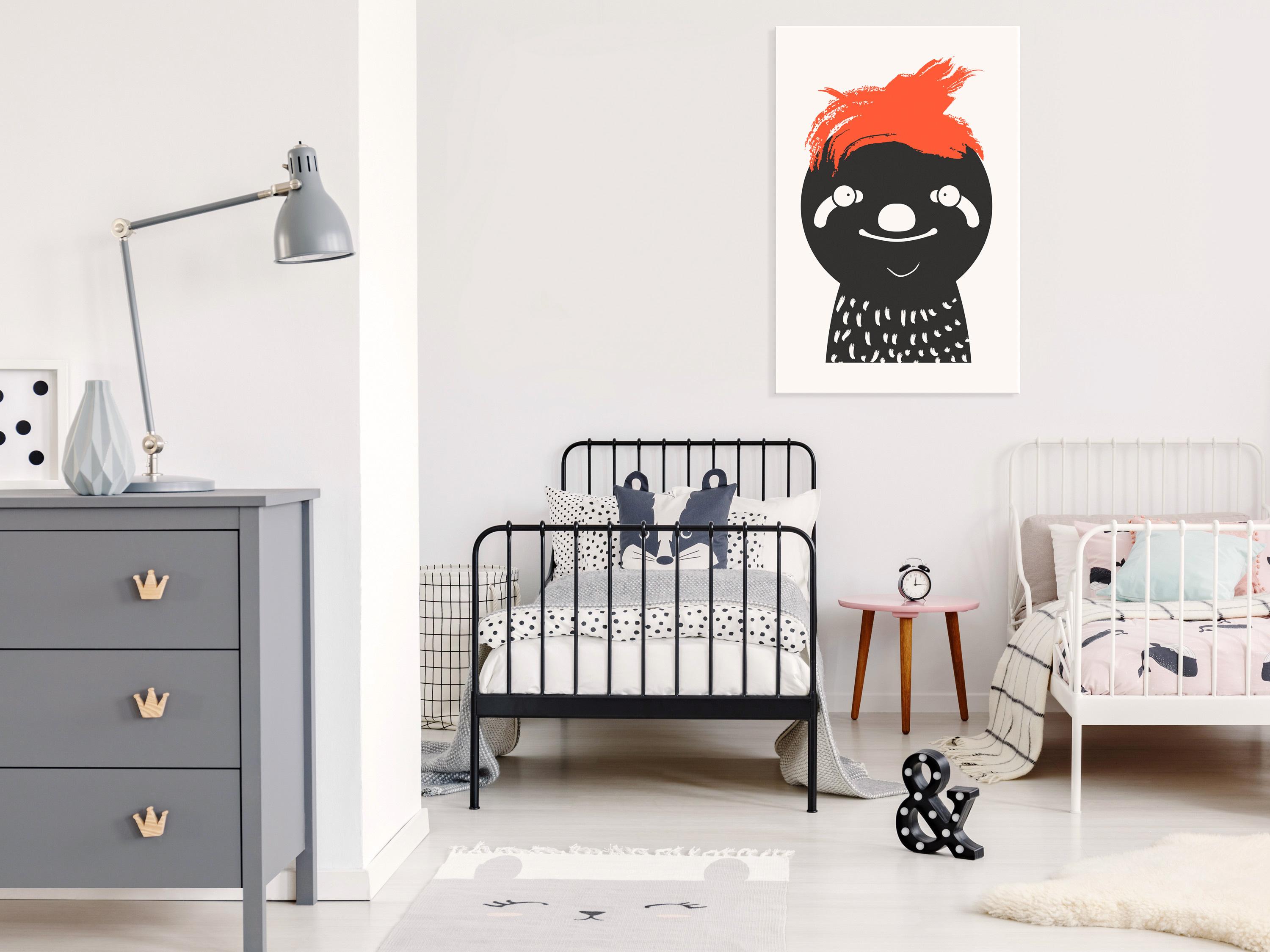 Billede - Crazy Sloth (1 Part) Vertical - 40 x 60 cm - På italiensk lærred