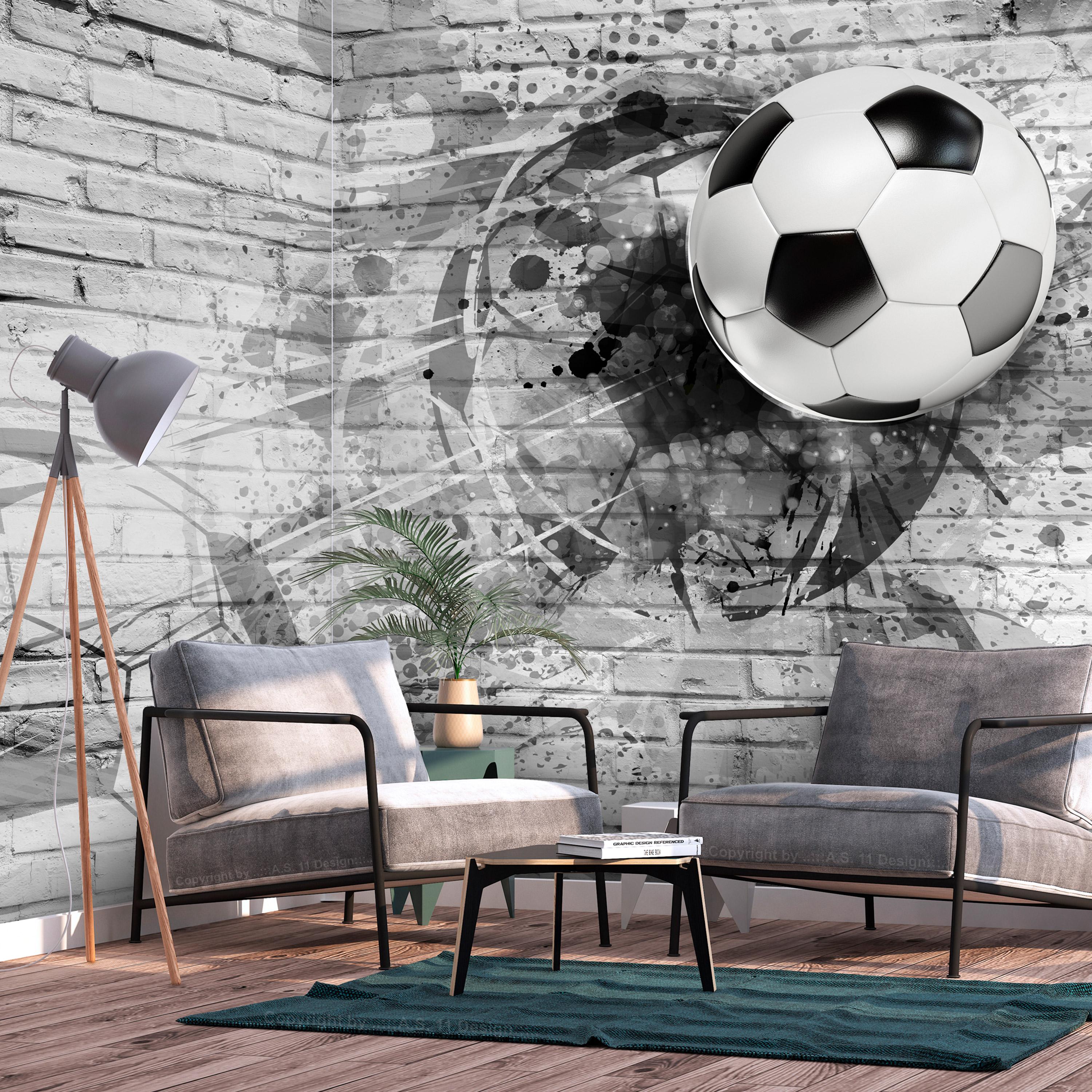 Fototapet - Dynamic Football - 200 x 140 cm - Standard