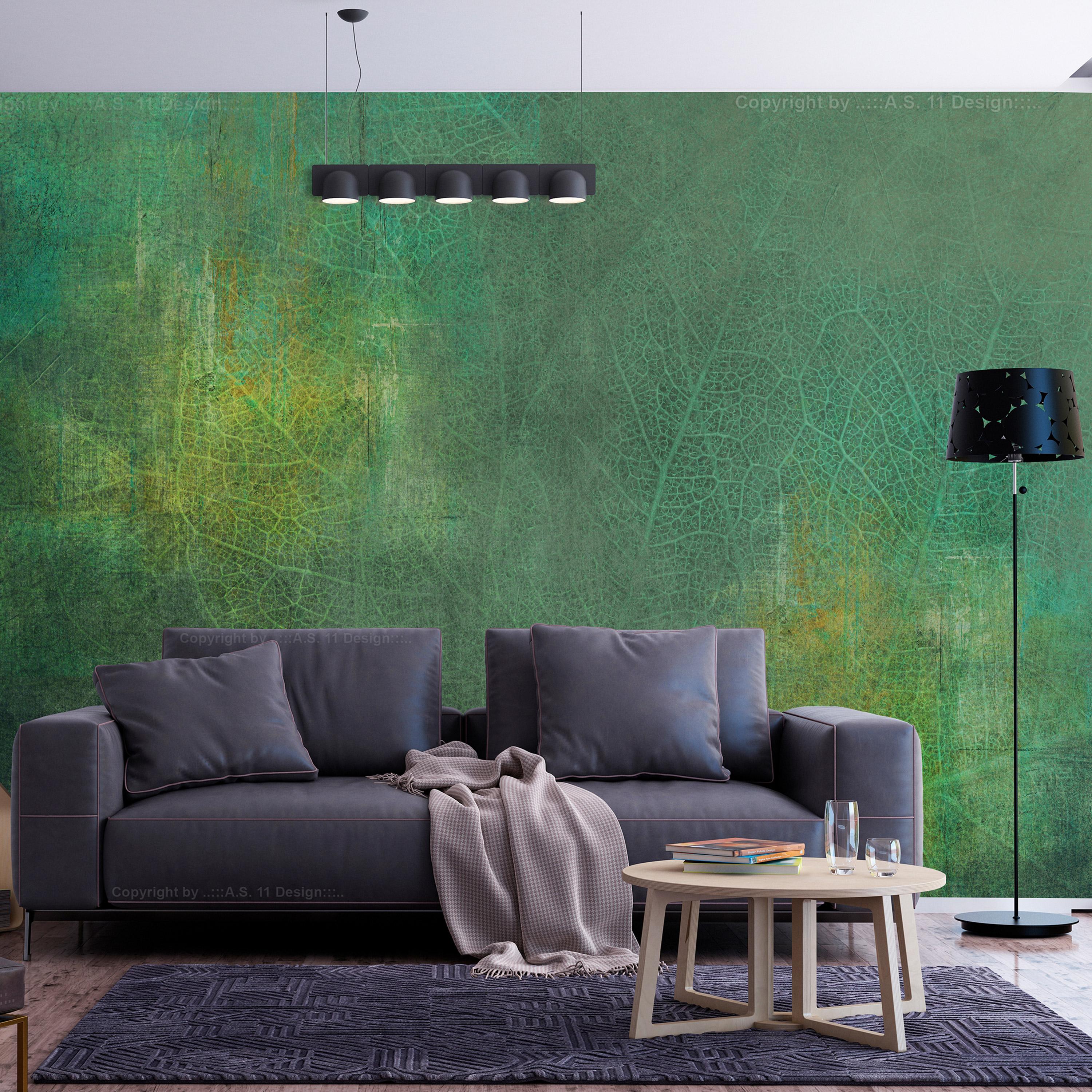 Fototapet - Green color explosion - 196 x 140 cm - Selvklæbende