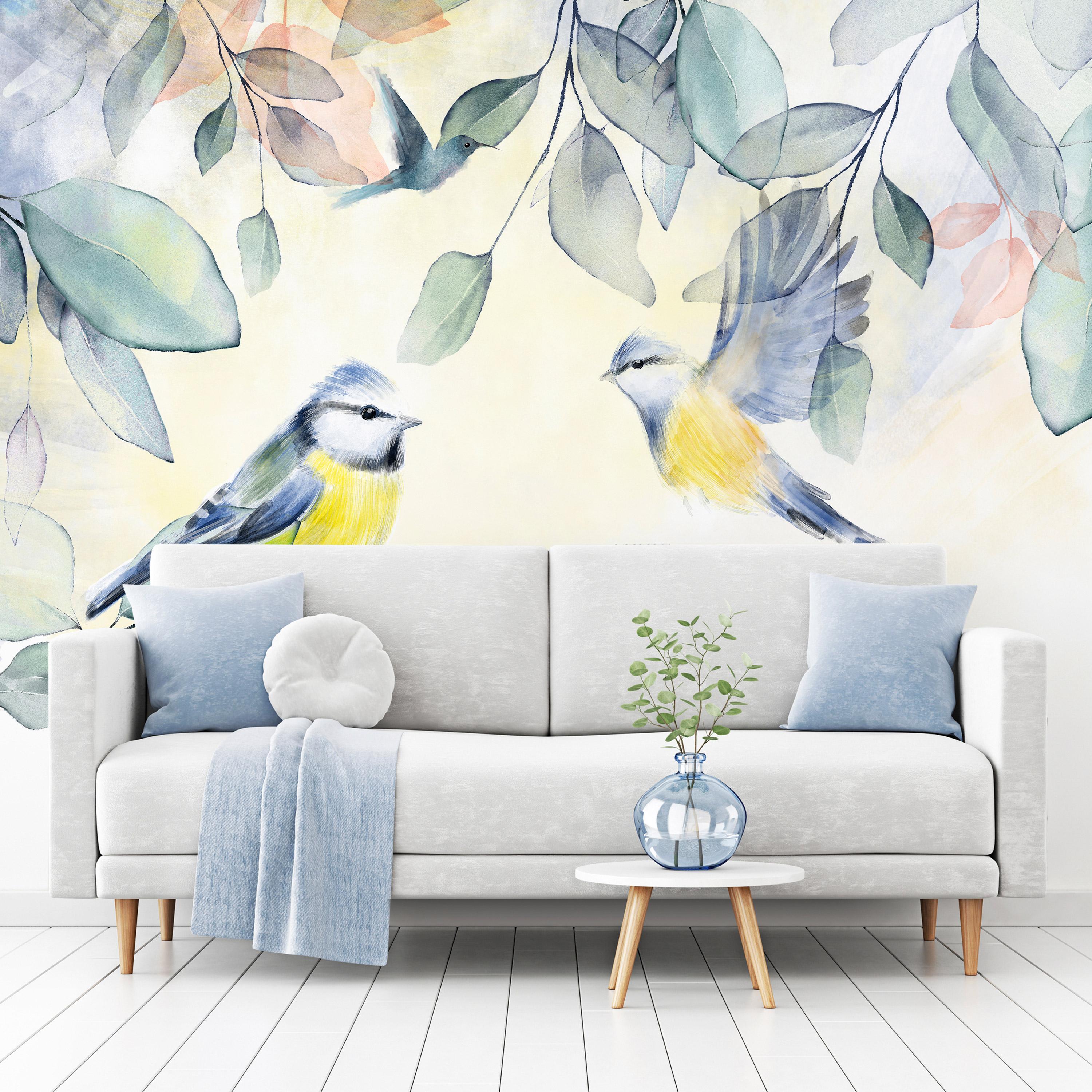 Fototapet - Colorful Titmouse - 300 x 210 cm - Standard