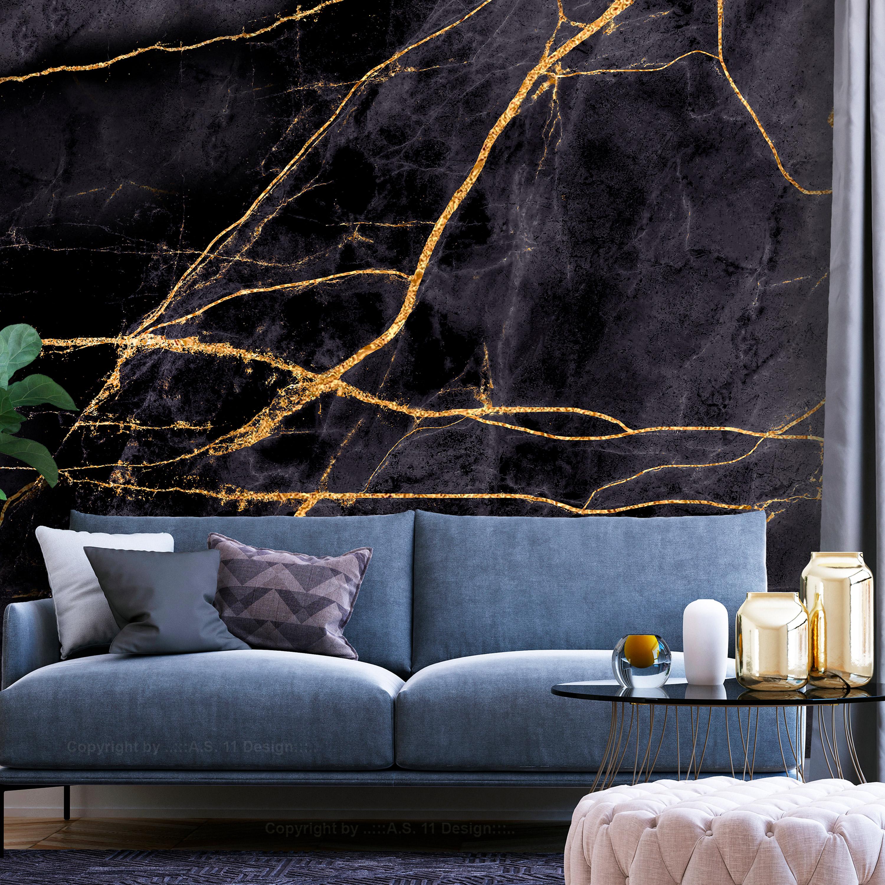 Fototapet - Golden Paths - 98 x 70 cm - Selvklæbende