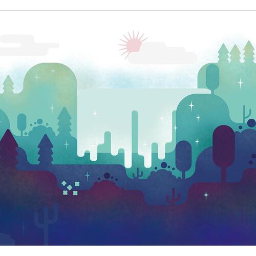 Fototapet - Fairy-Tale Landscape
