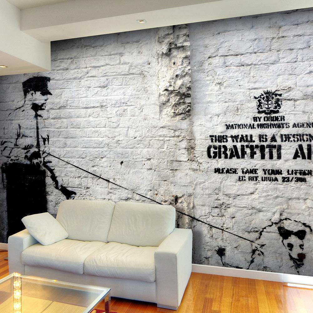 Fototapet - Banksy - Graffiti Area - 350 x 245 cm - Premium