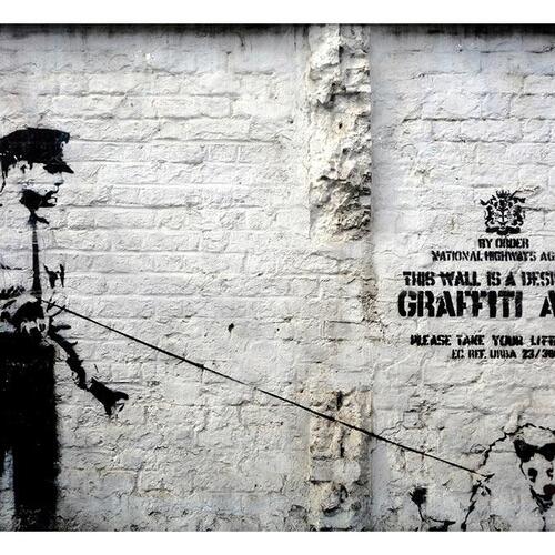 Fototapet - Banksy - Graffiti Area