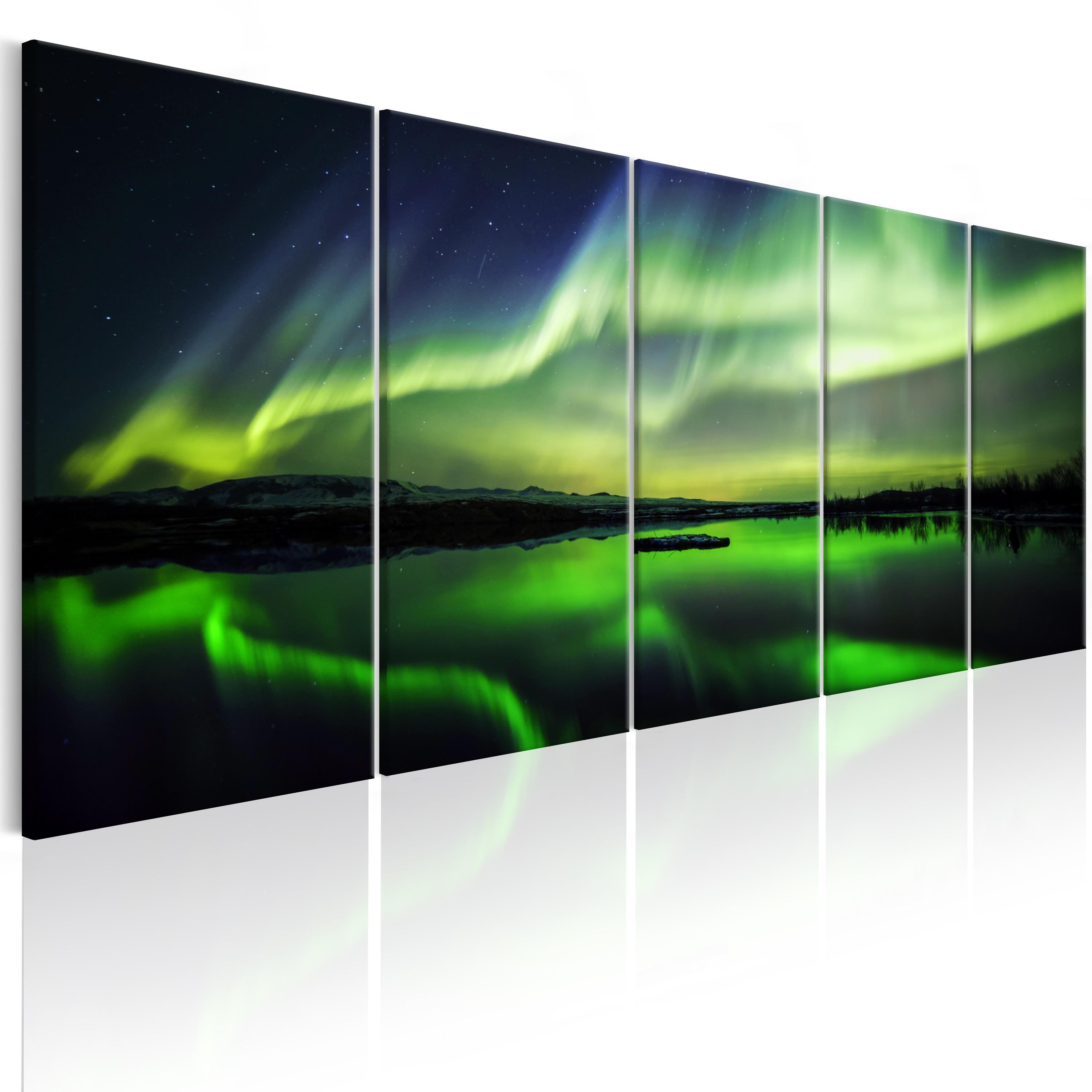 Billede - Green Sky I - 225 x 90 cm - På italiensk lærred