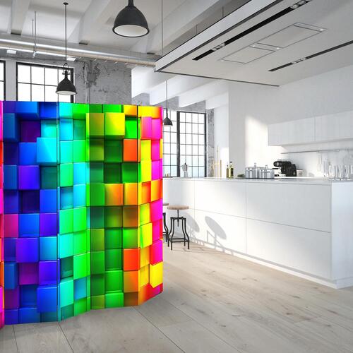 Skærmvæg - Colourful Cubes II
